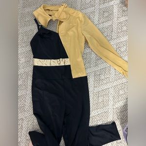 Black and gold dance costume